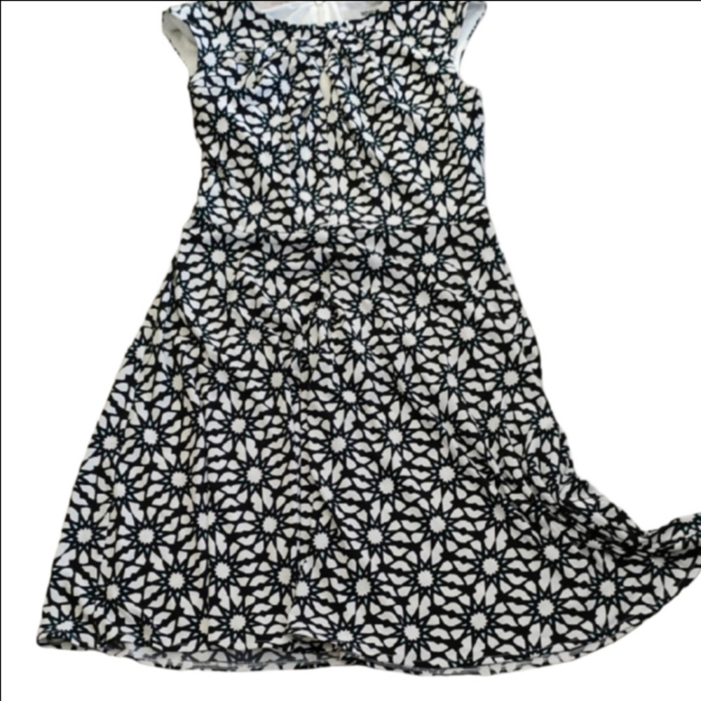 Wisp Black and White Pattern Women's Dress